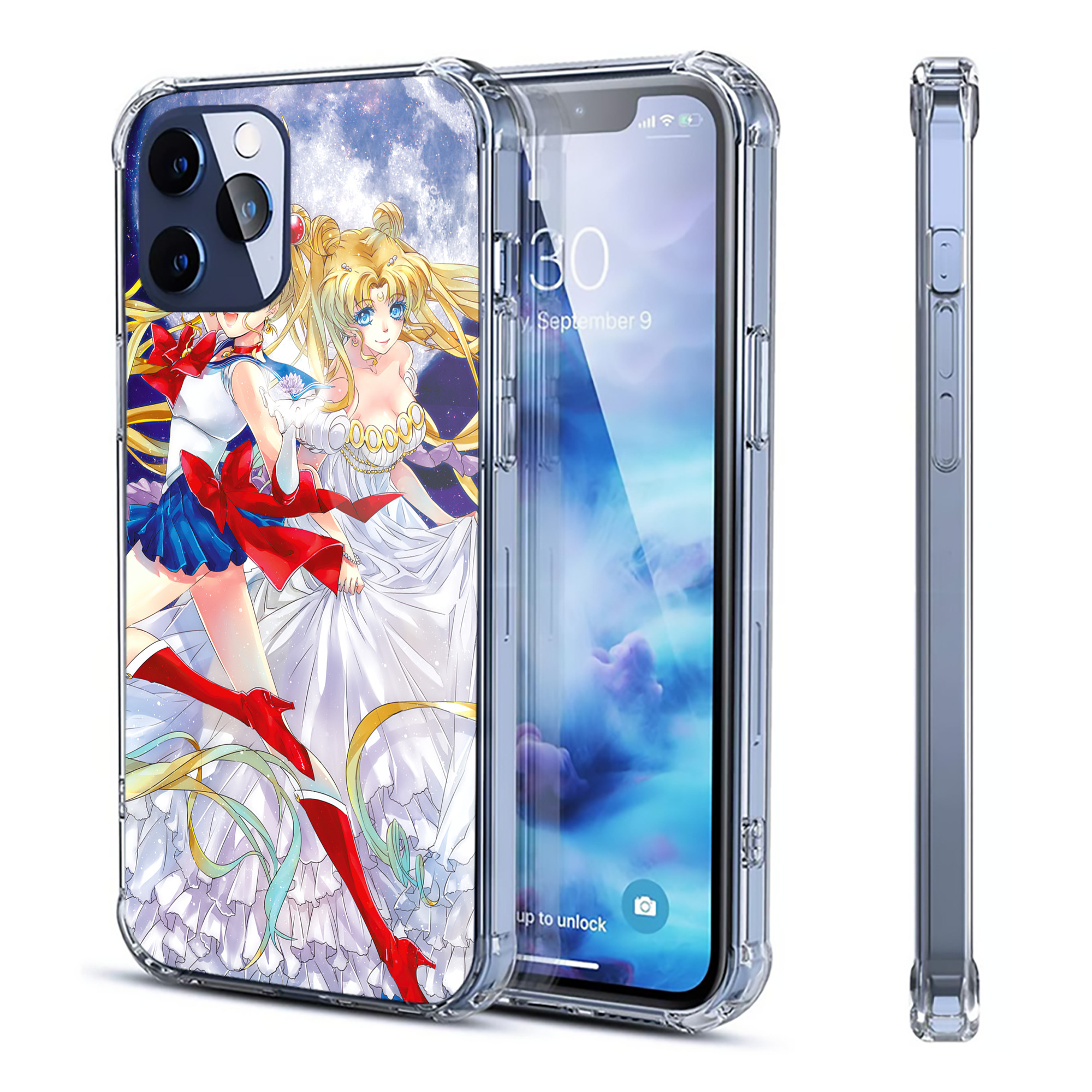 （画像用） 美少女戦士セーラームーン Sailor Moon 【iPhone 12シリーズ対応】透明スマホケース（クリアソフトケース）